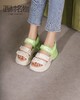 西村名物沙滩鞋2022夏季新款商场同款时尚褶皱厚底休闲凉鞋T22BG25111 商品缩略图1