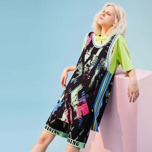 针织提花背心连衣裙 商品图1