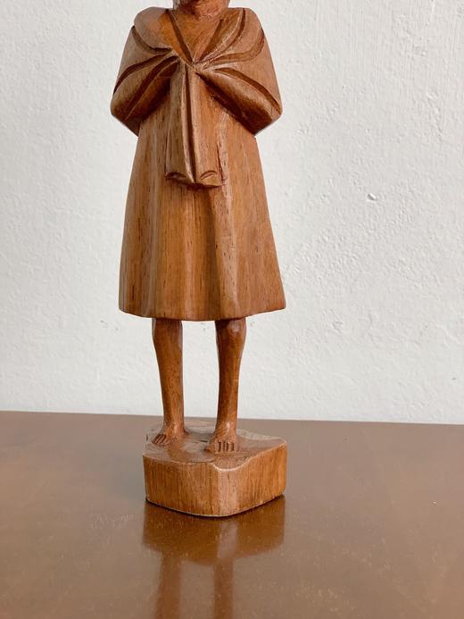 东南亚中古木雕 背着婴儿的少女形象X0274 商品图6