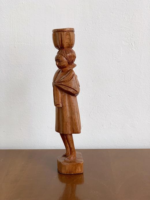 东南亚中古木雕 背着婴儿的少女形象X0274 商品图3