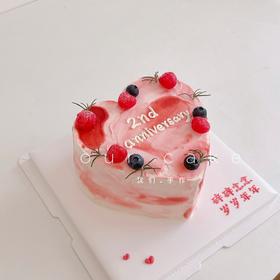 ins风森系爱心形蛋糕-低糖处理无添加