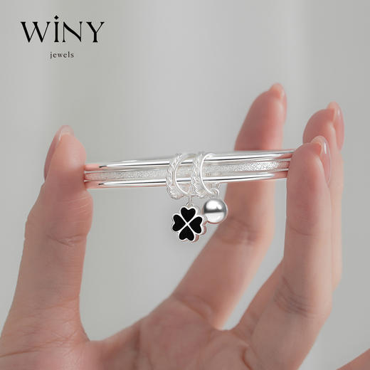 Winy9999足银幸运珠手镯送女友闺蜜节日生日礼物 商品图6
