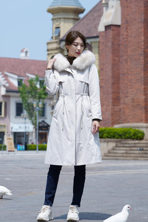 【XXL2】【炫彩派克服】臣禾【狐狸毛领】【水貂毛皮内胆】【90白鸭绒】御寒中长保暖外套皮草9224250637  商品图10