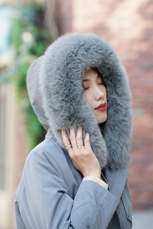 【XXL2】【炫彩派克服】臣禾【狐狸毛领】【水貂毛皮内胆】【90白鸭绒】御寒中长保暖外套皮草9224250637  商品图2