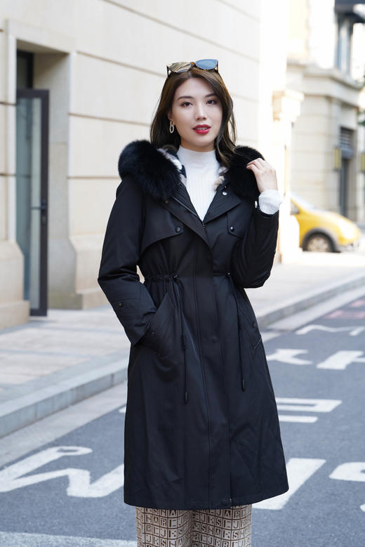 【XXL2】【炫彩派克服】臣禾【狐狸毛领】【水貂毛皮内胆】【90白鸭绒】御寒中长保暖外套皮草9224250637  商品图7