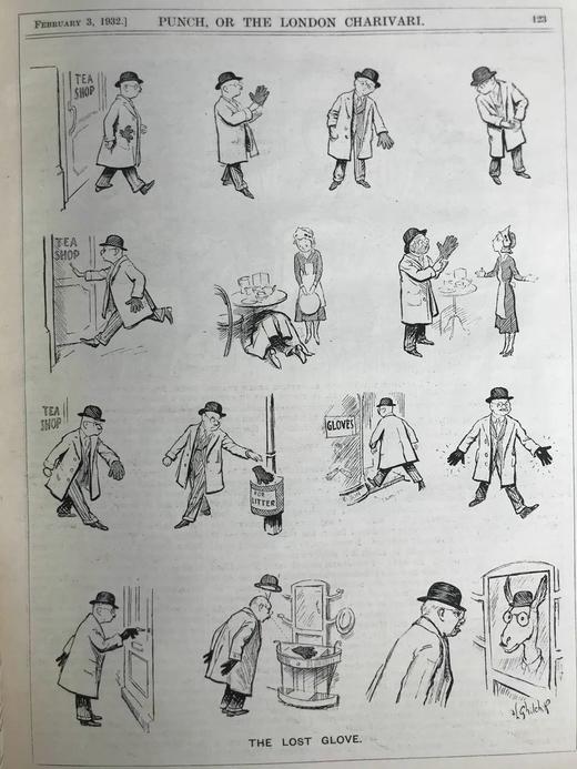 1932年1-6月 英国讽刺漫画杂志《笨拙》 数百幅插图 漆布精装16开 商品图10