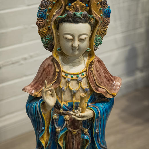 清 法华彩西方三圣佛像一组 商品图1