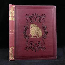 1898年7-12月 英国讽刺漫画杂志《笨拙》 数百幅插图 漆布精装16开