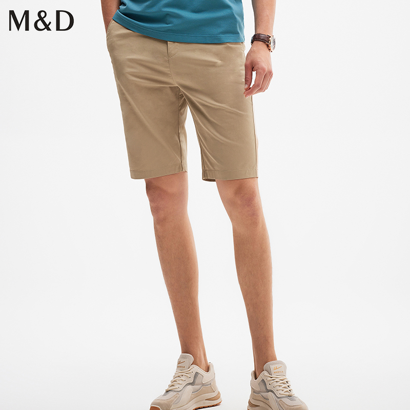 MD名盾商务休闲短裤男士夏季直筒中腰新款微弹百搭五分裤子