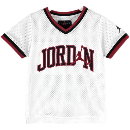 JORDAN/乔丹AJ童装夏男童V领网眼速干篮球服短袖T恤JD2222115透气网布速干篮球运动短裤JDJD2122067 商品图5