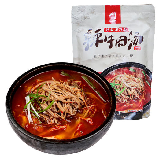 【满66包邮】韩联延边辣牛肉汤520g*1袋 商品图3