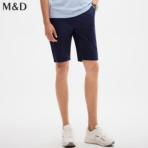 MD名盾商务休闲短裤男士夏季直筒中腰新款微弹百搭五分裤子 商品图2