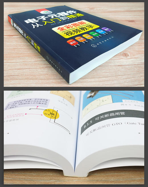 电子元器件从入门到精通 识图识别检测与维修 电路技术基础知识 集成电路板变频器万用表晶体管电力电工家电维修教程教材大全书籍 全彩图解视频教学 华研教育 商品图3