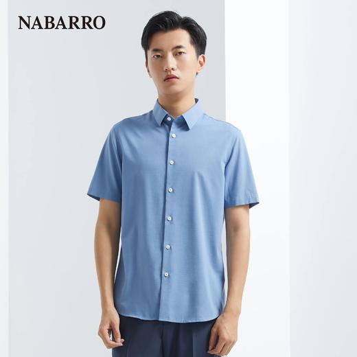 纳巴罗亲肤柔软商务休闲翻领短袖衬衫NB153920970A 商品图3