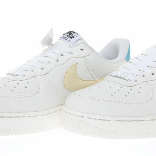 耐克Nike Air Force 1'07 Low Canvas"White/Light Blue/Yellow"空军一号 商品图7