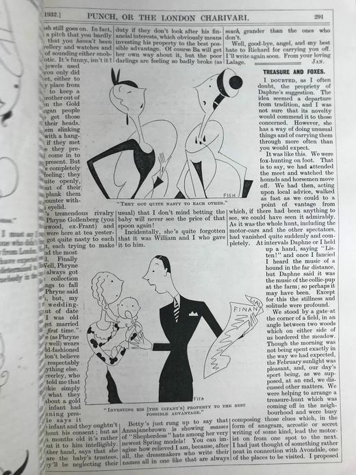 1932年1-6月 英国讽刺漫画杂志《笨拙》 数百幅插图 漆布精装16开 商品图7