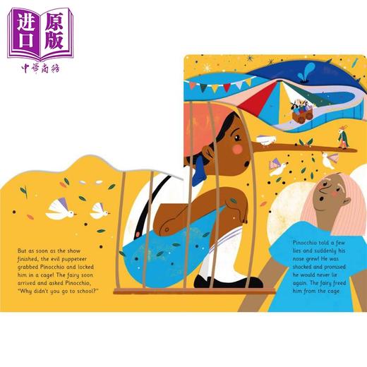 【中商原版】Pinocchio 童话木偶奇遇记 异形纸板书 亲子互动故事书 儿童故事绘本 英文原版 小初文学 进口图书 经典童话童谣 商品图3