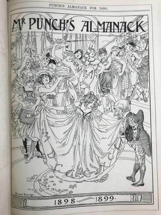 1898年7-12月 英国讽刺漫画杂志《笨拙》 数百幅插图 漆布精装16开 商品图6