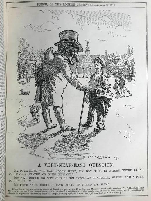 1911年7-12月 英国讽刺漫画杂志《笨拙》 数百幅插图 漆布精装16开 商品图10
