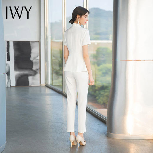 IWY/白色职业西装外套女短袖夏季新款套装设计感面试正装CP1542 商品图3