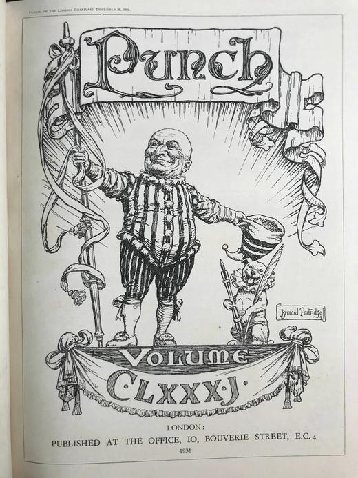 1931年7-12月 英国讽刺漫画杂志《笨拙》 数百幅插图（含彩色） 漆布精装16开 商品图2