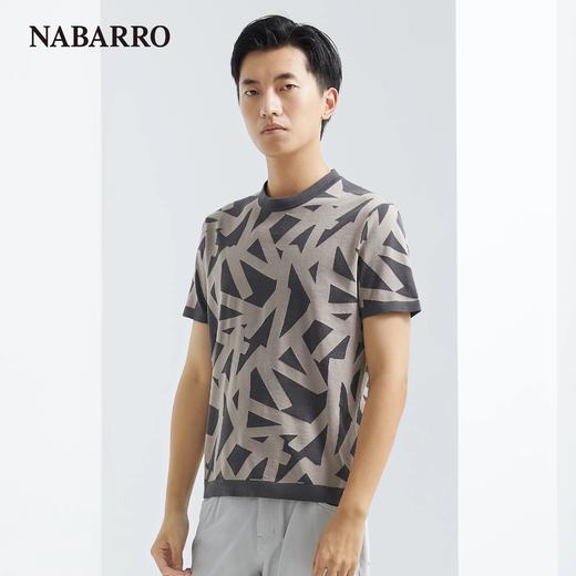 纳巴罗圆领棉丝可水洗字母印花短袖T恤NB1939285510 / NB1939285511 商品图3