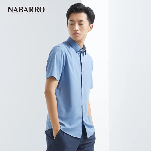 纳巴罗亲肤柔软商务休闲翻领短袖衬衫NB153920970A 商品图5