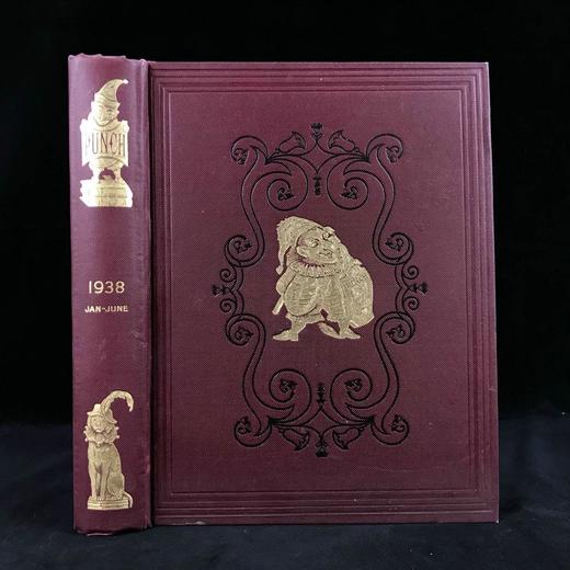 1938年1-6月 英国讽刺漫画杂志《笨拙》 数百幅插图（含彩色） 漆布精装16开 商品图0