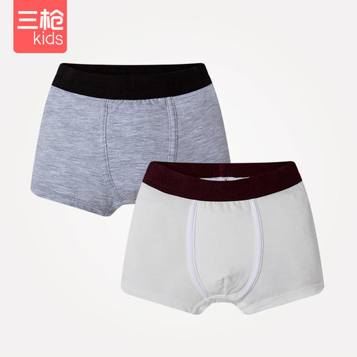 Threegun三枪 【舒肤弹力棉】男童平角短裤四角儿童内裤(2条装)-58147B021 商品图1