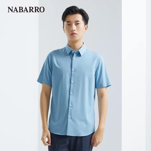 纳巴罗亲肤柔软商务休闲翻领短袖衬衫NB153920970A 商品图0