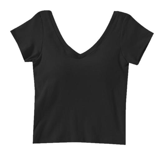 壁虎瑜伽【2205SY175】V领齐腰亲肤短袖（有胸垫）【5天发货】 商品图8