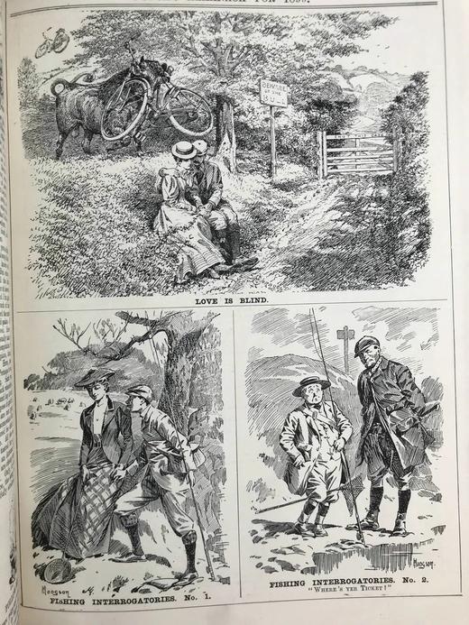 1898年7-12月 英国讽刺漫画杂志《笨拙》 数百幅插图 漆布精装16开 商品图4