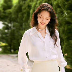 单品分享|16姆米桑蚕丝泡泡绉真丝宽松衬衫