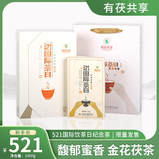 【521国际茶日】 湘益茯茶 有茯共享 茯茶 黑茶 1000g 商品图0
