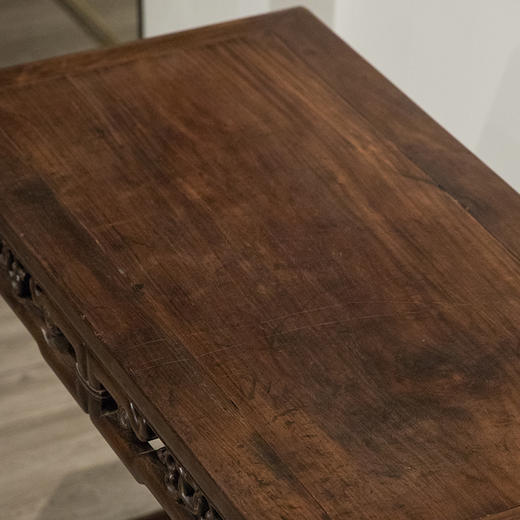 清 红木独板攒接拐子纹书桌 商品图2