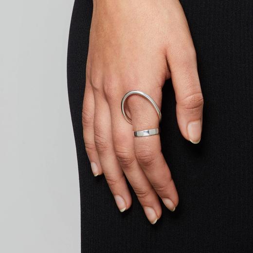 北京仓｜Rathel&Wolf-Jesse-银色 椭圆环 戒指［英国设计师］ 商品图0