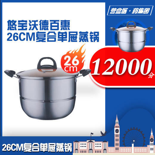 221590 悠宝沃德百惠26CM复合单屉蒸锅 商品图1