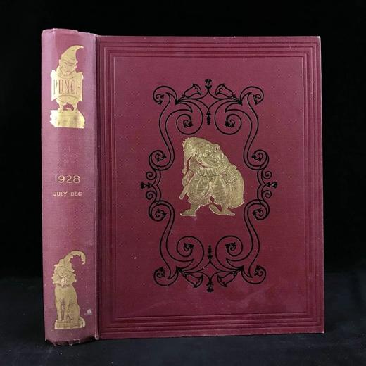 1928年7-12月 英国讽刺漫画杂志《笨拙》 数百幅插图（含彩色） 漆布精装16开 商品图0