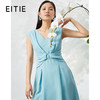 EITIE爱特爱夏季新款纯色百搭洋气收腰连衣裙6607367 商品缩略图0