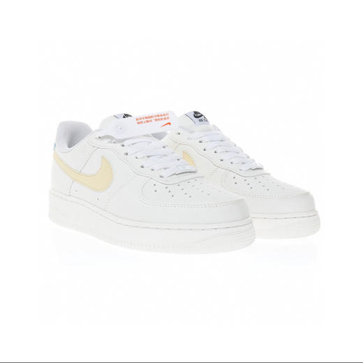 耐克Nike Air Force 1'07 Low Canvas"White/Light Blue/Yellow"空军一号 商品图5