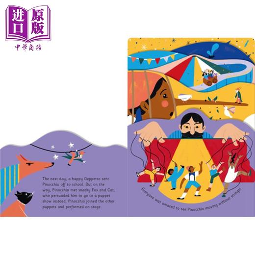 【中商原版】Pinocchio 童话木偶奇遇记 异形纸板书 亲子互动故事书 儿童故事绘本 英文原版 小初文学 进口图书 经典童话童谣 商品图2