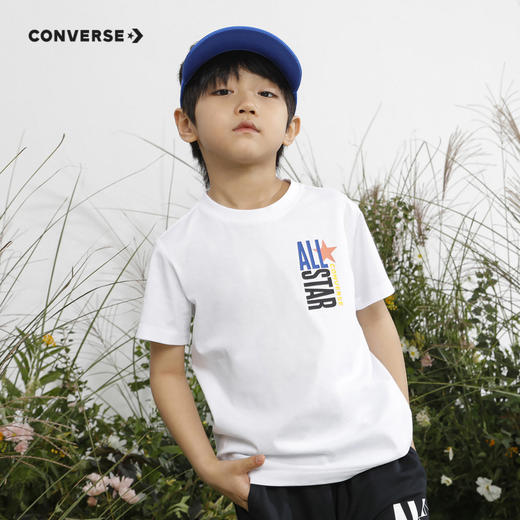 Converse匡威童衣童衣夏休闲儿童男棉质圆领时尚短袖T恤CV2222108 商品图2