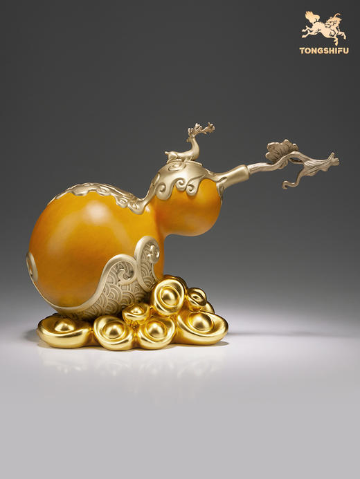 铜师傅 全铜摆件《福禄》 铜工艺品 家居饰品 礼品 葫芦摆件 商品图2