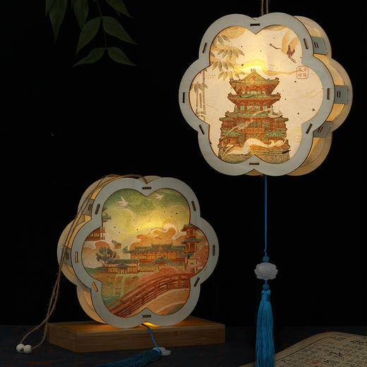 这礼是金陵小城手工古风手提灯笼牛首山文创汉服搭配国潮秦淮灯彩儿童灯笼 商品图2