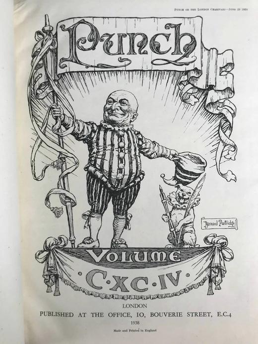 1938年1-6月 英国讽刺漫画杂志《笨拙》 数百幅插图（含彩色） 漆布精装16开 商品图2