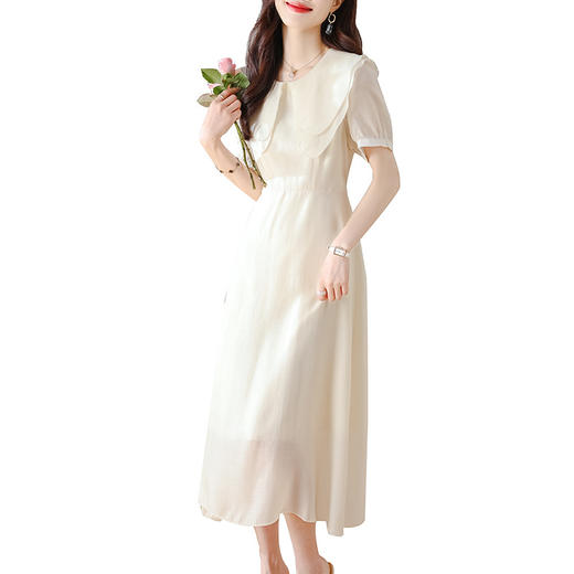 时尚淑女双层领连衣裙气质温柔甜美中长款裙子HR-WS33489 商品图4