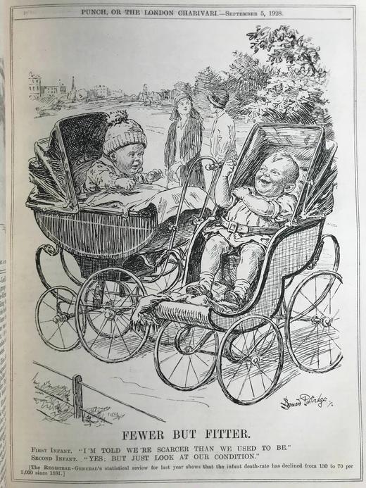 1928年7-12月 英国讽刺漫画杂志《笨拙》 数百幅插图（含彩色） 漆布精装16开 商品图13