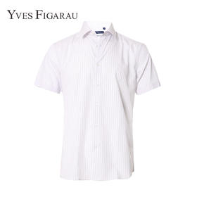 YvesFigarau伊夫·费嘉罗新品正装100%棉短袖衬衫930408