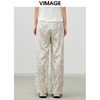 VIMAGE/纬漫纪夏季新款高腰长裤阔腿裤印花女裤V1705321 商品缩略图4