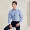 【男士纯棉衬衫】22年夏季新品男士衬衫商务通勤浅花蓝内搭上衣 商品缩略图1